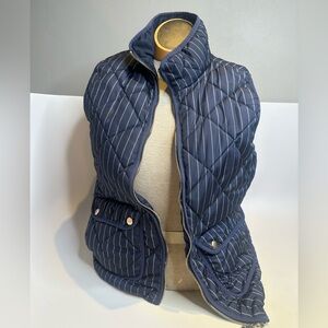 Thread & Supply Navy Pinstripe Quilted Vest